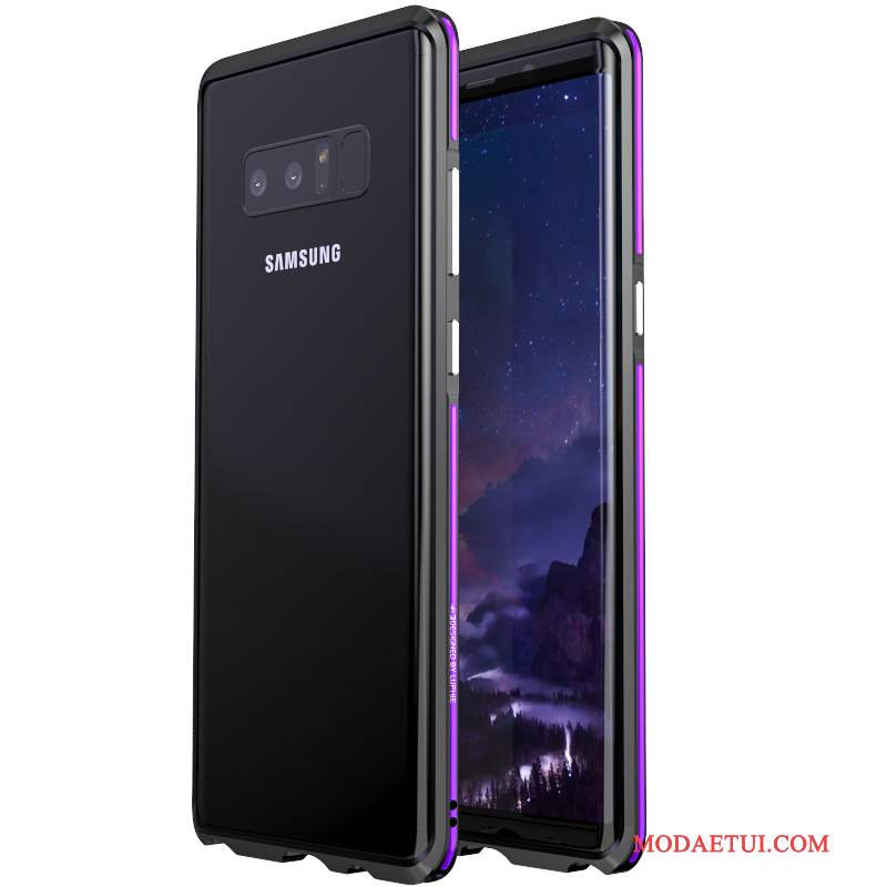 Futerał Samsung Galaxy Note 8 Metal Na Telefon Granica, Etui Samsung Galaxy Note 8 Ochraniacz Jedwab Bicolored