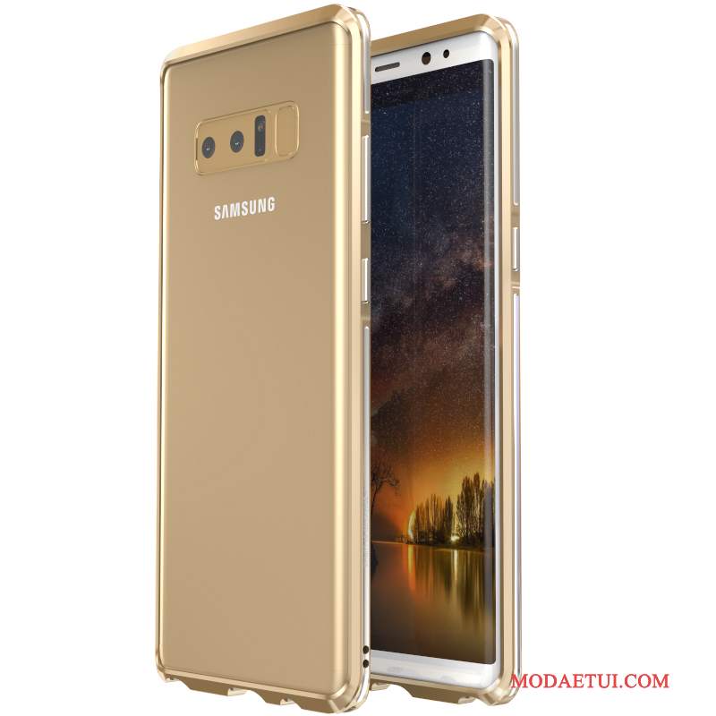 Futerał Samsung Galaxy Note 8 Metal Na Telefon Granica, Etui Samsung Galaxy Note 8 Ochraniacz Jedwab Bicolored