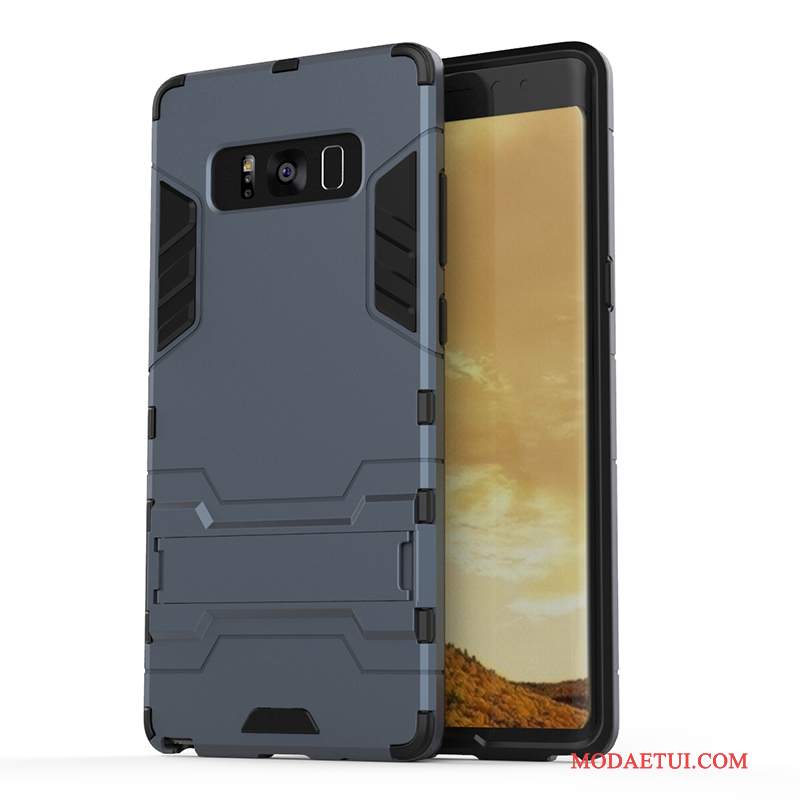 Futerał Samsung Galaxy Note 8 Miękki Trudno Niebieski, Etui Samsung Galaxy Note 8 Wspornik Anti-fallna Telefon