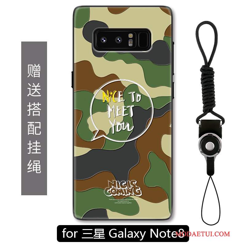 Futerał Samsung Galaxy Note 8 Relief Nubukuna Telefon, Etui Samsung Galaxy Note 8 Ochraniacz Anti-fall Kamuflaż