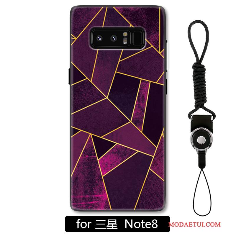 Futerał Samsung Galaxy Note 8 Relief Wiszące Ozdoby Anti-fall, Etui Samsung Galaxy Note 8 Ochraniacz Geometria Biały