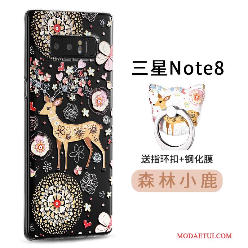 Futerał Samsung Galaxy Note 8 Silikonowe Osobowość Anti-fall, Etui Samsung Galaxy Note 8 Torby Cienkie Ring