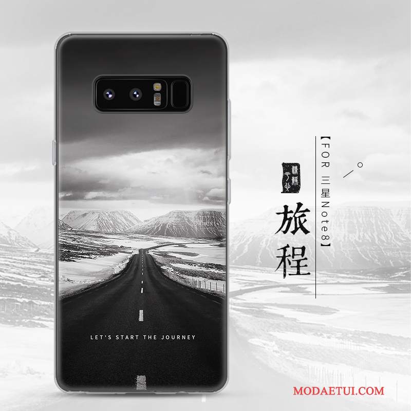 Futerał Samsung Galaxy Note 8 Silikonowe Przezroczystyna Telefon, Etui Samsung Galaxy Note 8 Kreatywne Tendencja Niebieski