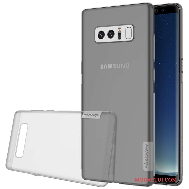 Futerał Samsung Galaxy Note 8 Silikonowe Złoto Niebieski, Etui Samsung Galaxy Note 8 Miękki Przezroczystyna Telefon
