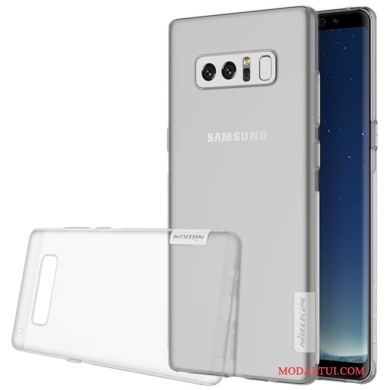 Futerał Samsung Galaxy Note 8 Silikonowe Złoto Niebieski, Etui Samsung Galaxy Note 8 Miękki Przezroczystyna Telefon