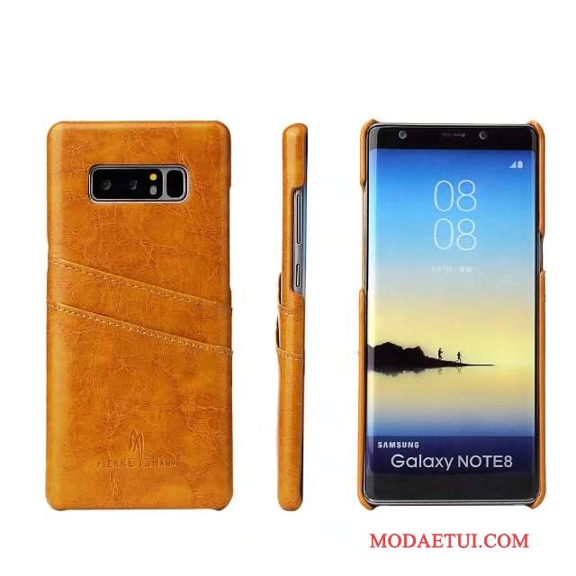 Futerał Samsung Galaxy Note 8 Skóra Na Telefon Niebieski, Etui Samsung Galaxy Note 8 Ochraniacz Karta Tylna Pokrywa