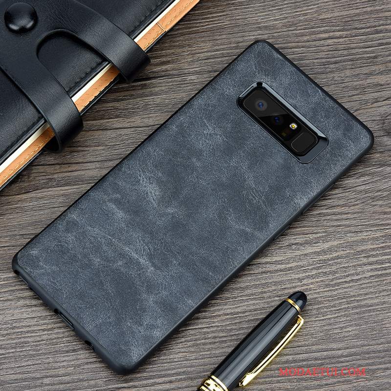 Futerał Samsung Galaxy Note 8 Torby Anti-fallna Telefon, Etui Samsung Galaxy Note 8 Skóra Niebieski Biznes