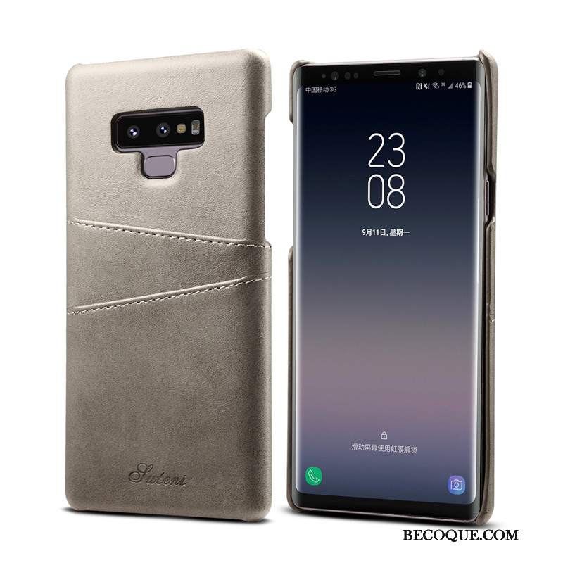 Futerał Samsung Galaxy Note 9 Skóra Na Telefon Anti-fall, Etui Samsung Galaxy Note 9 Ochraniacz Czerwony Bydło