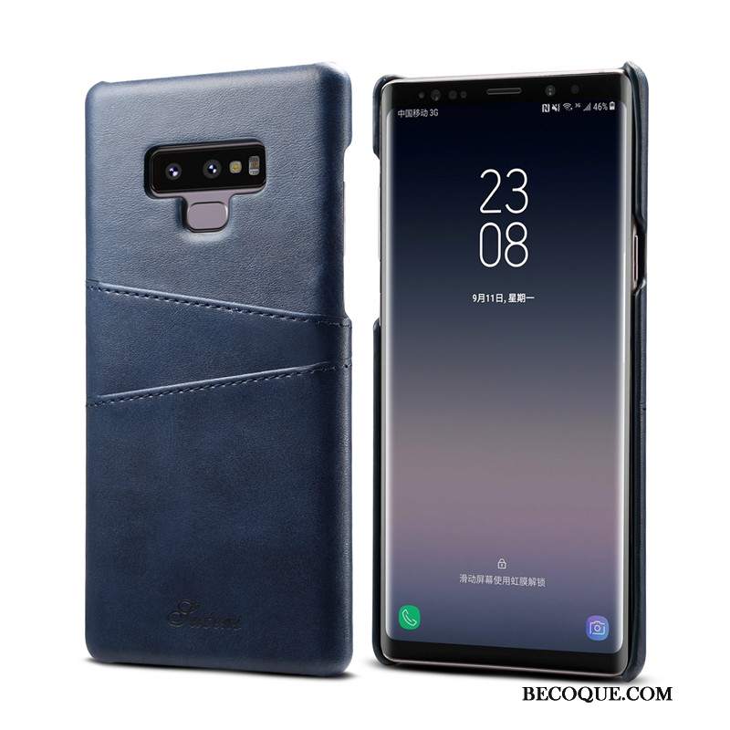 Futerał Samsung Galaxy Note 9 Skóra Na Telefon Anti-fall, Etui Samsung Galaxy Note 9 Ochraniacz Czerwony Bydło