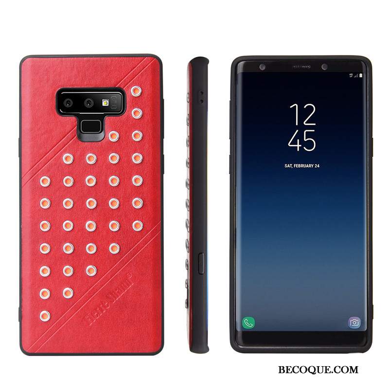 Futerał Samsung Galaxy Note 9 Torby Tendencjana Telefon, Etui Samsung Galaxy Note 9 Skóra Czerwony Biznes