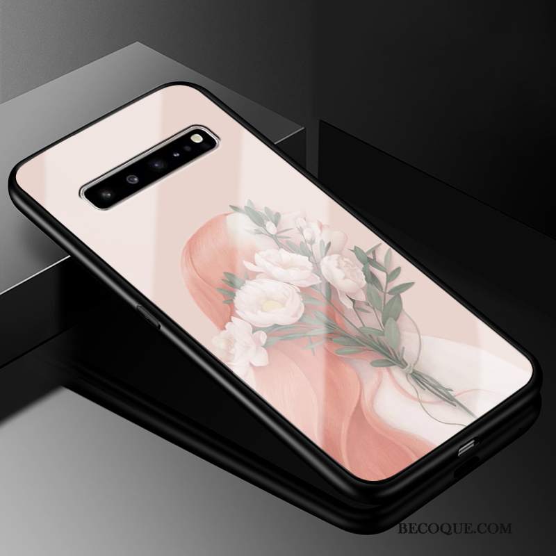 Futerał Samsung Galaxy S10 5g Ochraniacz Anti-fall Różowe, Etui Samsung Galaxy S10 5g Miękki Szkło