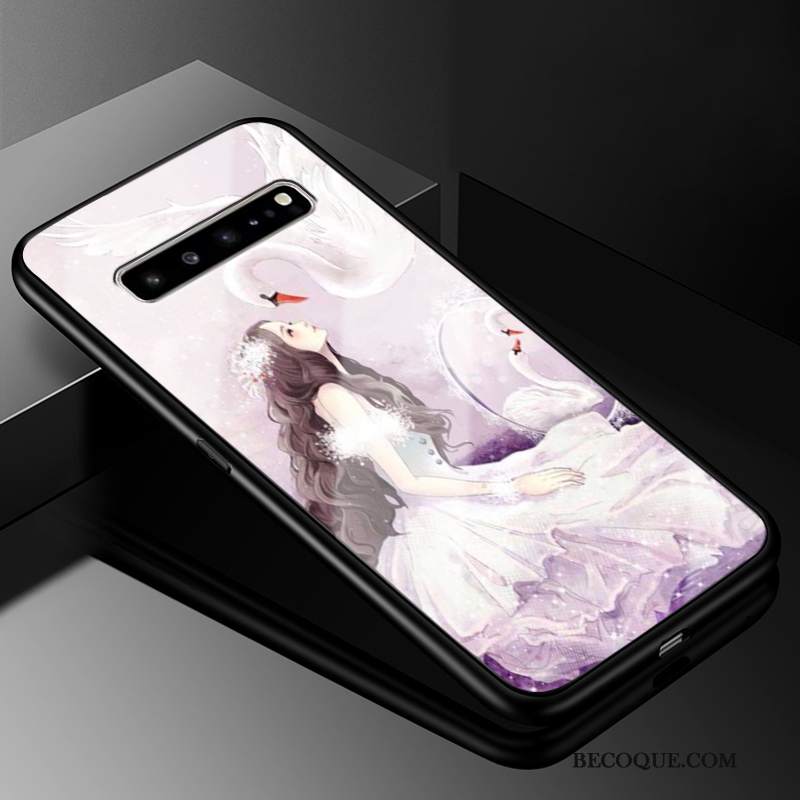 Futerał Samsung Galaxy S10 5g Ochraniacz Anti-fall Różowe, Etui Samsung Galaxy S10 5g Miękki Szkło