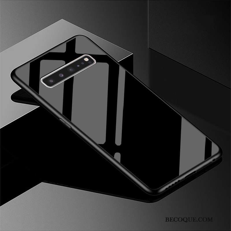 Futerał Samsung Galaxy S10 5g Ochraniacz Czarny Jednolity Kolor, Etui Samsung Galaxy S10 5g Moda Szkłona Telefon