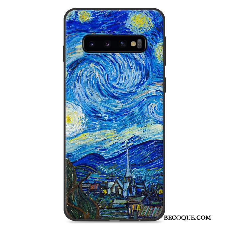 Futerał Samsung Galaxy S10+ Kolor Nowy Sceneria, Etui Samsung Galaxy S10+ Silikonowe Na Telefon Niebieski