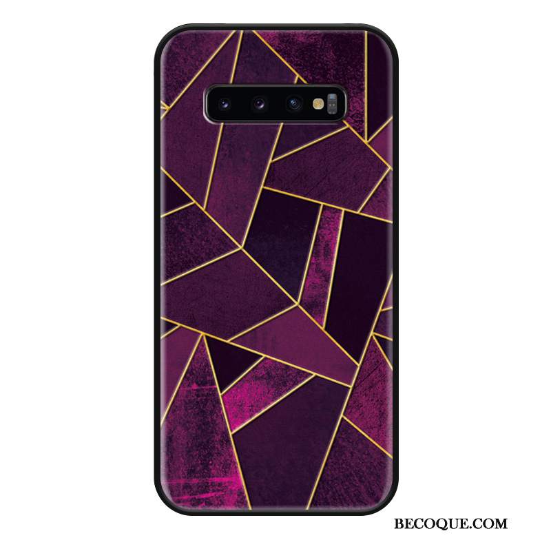 Futerał Samsung Galaxy S10+ Kolor Osobowość Trójwymiarowy, Etui Samsung Galaxy S10+ Silikonowe Biały Proste