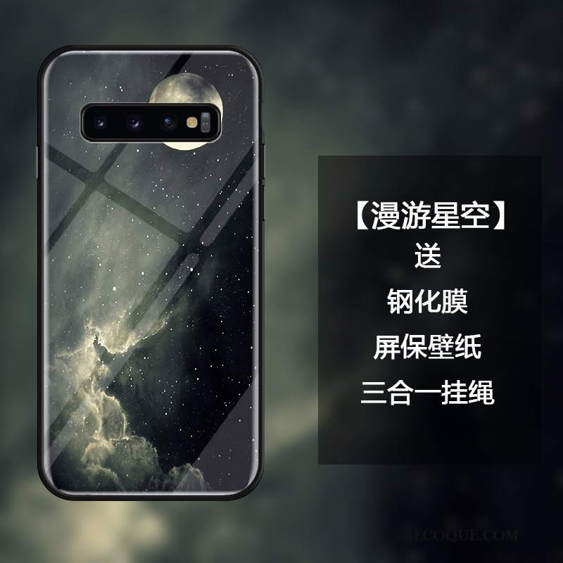 Futerał Samsung Galaxy S10 Kreatywne Wiszące Ozdoby Niebieski, Etui Samsung Galaxy S10 Torby Osobowość Szkło Hartowane