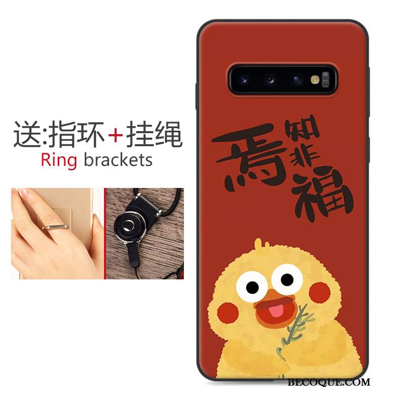 Futerał Samsung Galaxy S10 Kreskówka Piękny Różowe, Etui Samsung Galaxy S10 Torby Nubuku Modna Marka