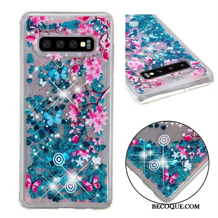 Futerał Samsung Galaxy S10 Miękki Quicksand Złoto, Etui Samsung Galaxy S10 Kreskówka Na Telefon Proszek