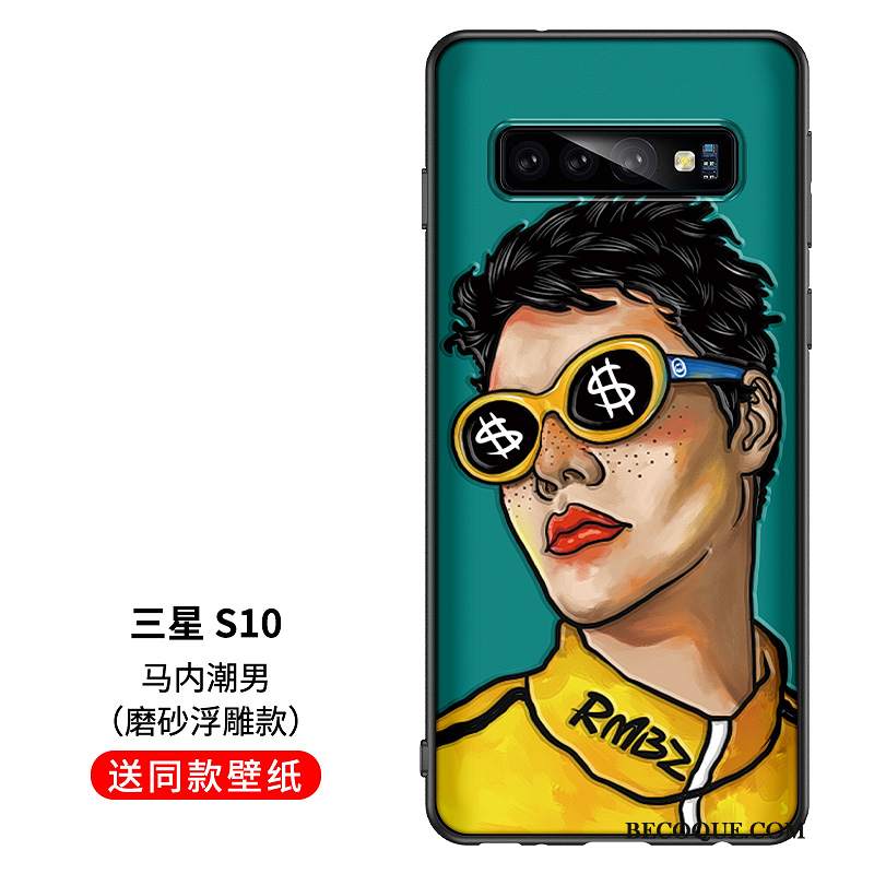 Futerał Samsung Galaxy S10 Miękki Zielony Czerwony Netto, Etui Samsung Galaxy S10 Kreatywne Na Telefon Młodzież