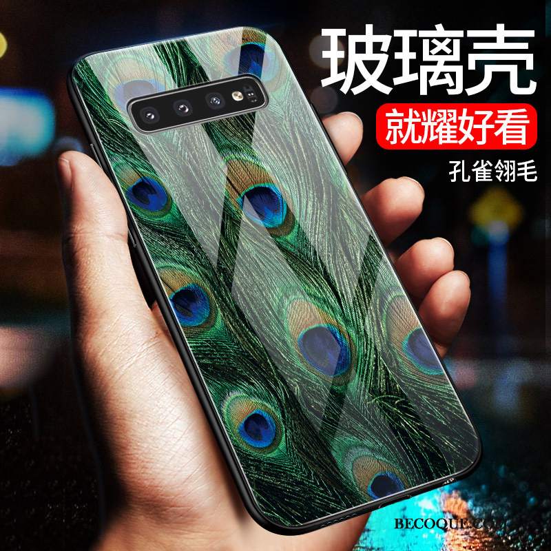 Futerał Samsung Galaxy S10+ Moda Szkłona Telefon, Etui Samsung Galaxy S10+ Miękki Tendencja Anti-fall