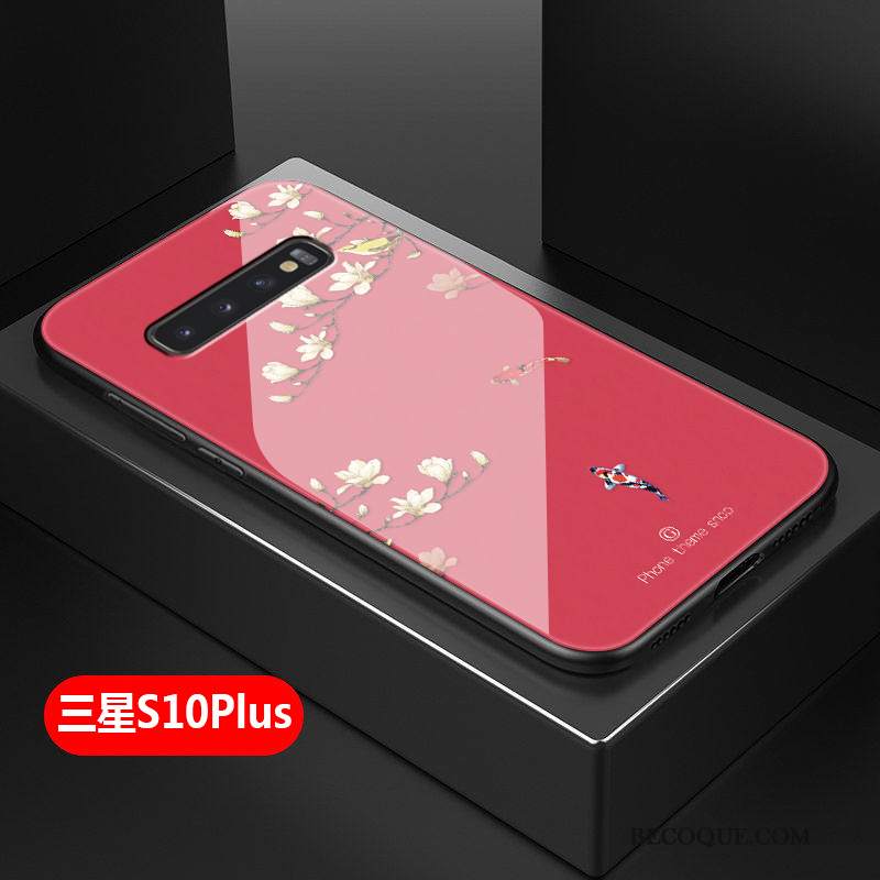 Futerał Samsung Galaxy S10+ Ochraniacz Niebieski Świeży, Etui Samsung Galaxy S10+ Miękki Mały Szkło