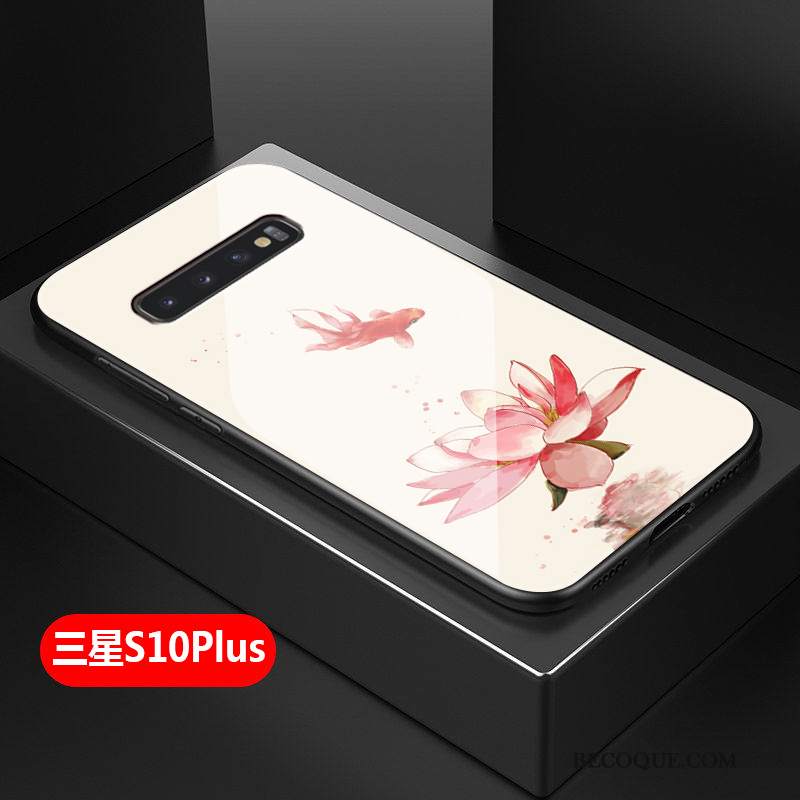 Futerał Samsung Galaxy S10+ Ochraniacz Niebieski Świeży, Etui Samsung Galaxy S10+ Miękki Mały Szkło