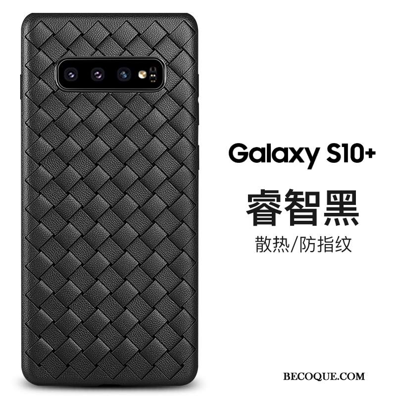 Futerał Samsung Galaxy S10+ Ochraniacz Osobowość Modna Marka, Etui Samsung Galaxy S10+ Skóra Przeplatane Anti-fall