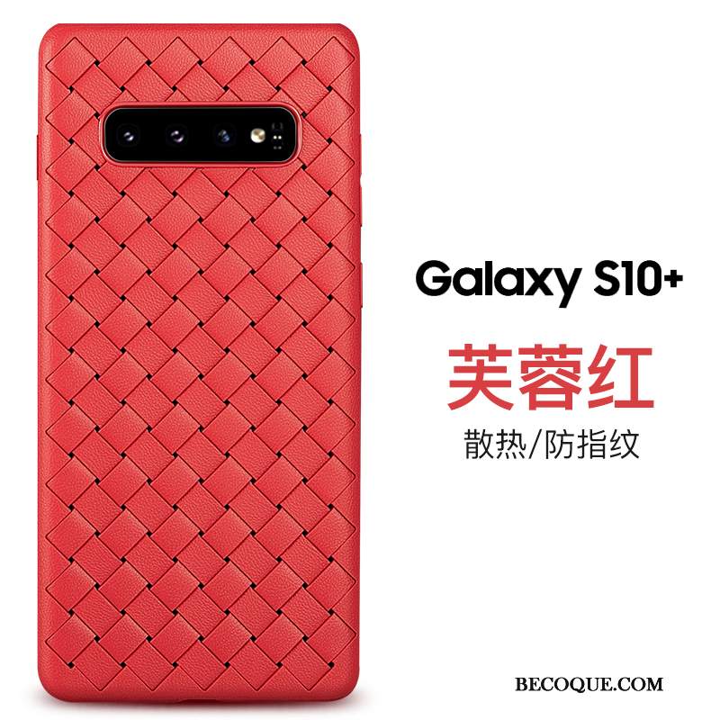 Futerał Samsung Galaxy S10+ Ochraniacz Osobowość Modna Marka, Etui Samsung Galaxy S10+ Skóra Przeplatane Anti-fall