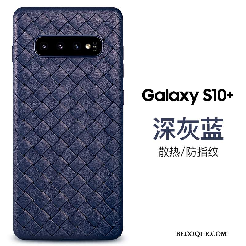 Futerał Samsung Galaxy S10+ Ochraniacz Osobowość Modna Marka, Etui Samsung Galaxy S10+ Skóra Przeplatane Anti-fall