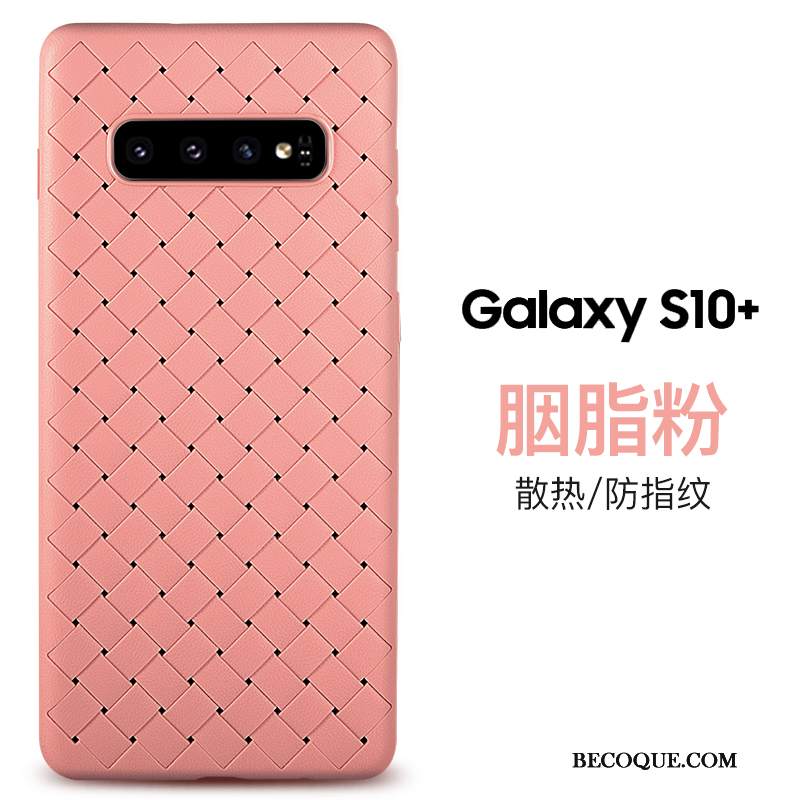 Futerał Samsung Galaxy S10+ Ochraniacz Osobowość Modna Marka, Etui Samsung Galaxy S10+ Skóra Przeplatane Anti-fall