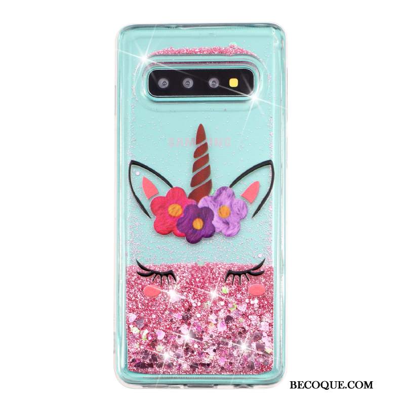 Futerał Samsung Galaxy S10+ Ochraniacz Quicksandna Telefon, Etui Samsung Galaxy S10+ Przezroczysty