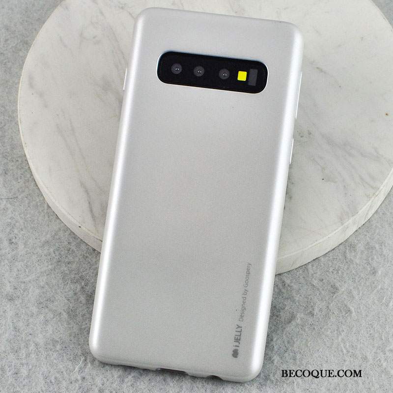 Futerał Samsung Galaxy S10+ Silikonowe Anti-fall Różowe, Etui Samsung Galaxy S10+ Ochraniacz Przezroczystyna Telefon