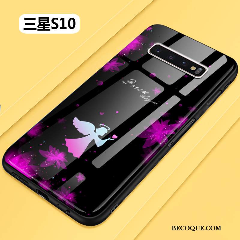 Futerał Samsung Galaxy S10 Silikonowe Osobowość Szkło, Etui Samsung Galaxy S10 Ochraniacz Na Telefon Trudno