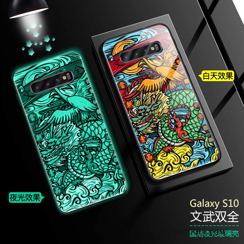 Futerał Samsung Galaxy S10 Silikonowe Szkło Tendencja, Etui Samsung Galaxy S10 Kreatywne Na Telefon Osobowość