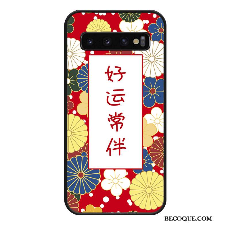 Futerał Samsung Galaxy S10+ Silikonowe Wiszące Ozdoby Anti-fall, Etui Samsung Galaxy S10+ Moda Modna Marka Proste