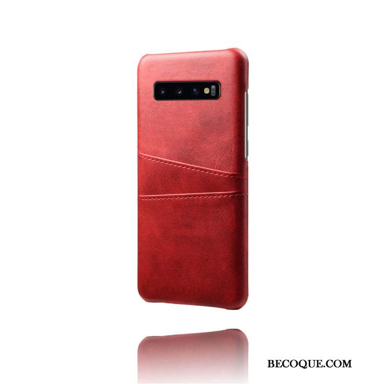 Futerał Samsung Galaxy S10 Skóra Na Telefon Niebieski, Etui Samsung Galaxy S10 Ochraniacz Karta