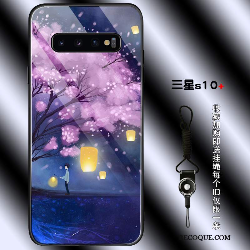 Futerał Samsung Galaxy S10+ Torby Czarny Modna Marka, Etui Samsung Galaxy S10+ Silikonowe Młodzież Osobowość