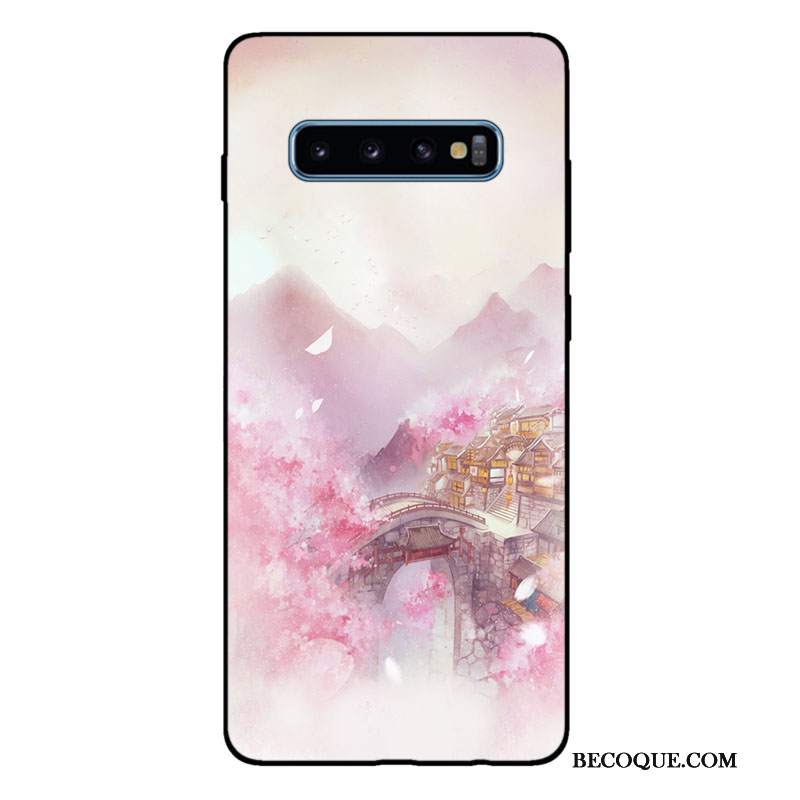 Futerał Samsung Galaxy S10+ Torby Czerwony Świeży, Etui Samsung Galaxy S10+ Miękki Dostosowanena Telefon