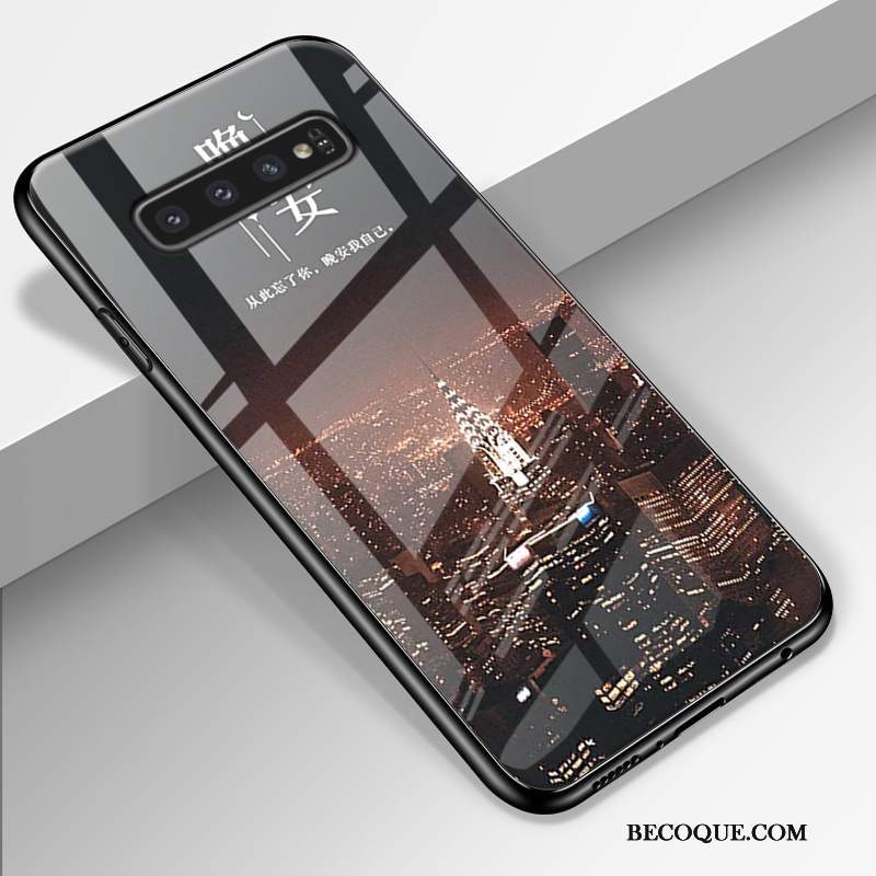 Futerał Samsung Galaxy S10 Torby Niebieski Anti-fall, Etui Samsung Galaxy S10 Ochraniacz Osobowość Szkło