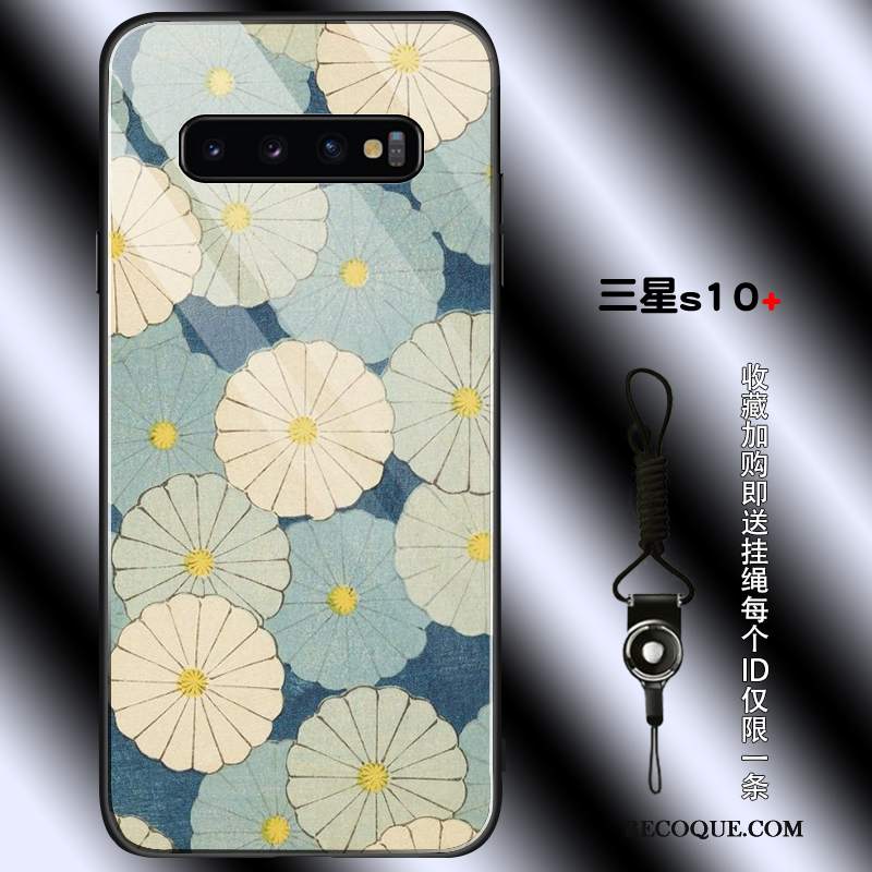 Futerał Samsung Galaxy S10+ Vintage Anti-fall Szkło, Etui Samsung Galaxy S10+ Torby Osobowość Proste