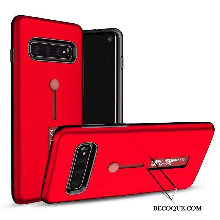 Futerał Samsung Galaxy S10 Wspornik Czerwony Ring, Etui Samsung Galaxy S10 Ochraniacz Na Telefon