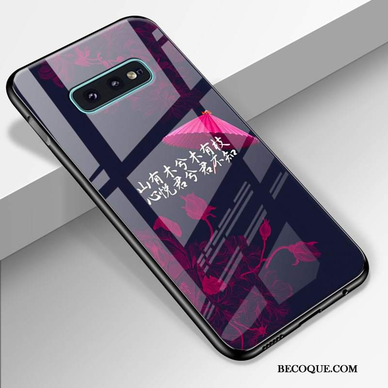 Futerał Samsung Galaxy S10e Kreskówka Gwiaździsty Szkło Hartowane, Etui Samsung Galaxy S10e Kreatywne Niebieskina Telefon