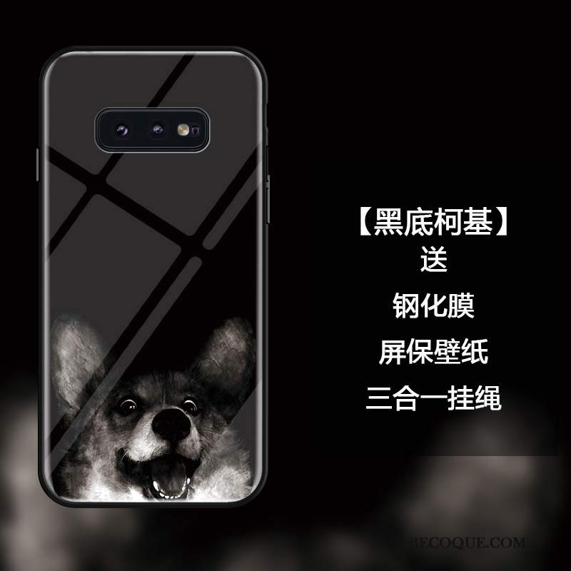 Futerał Samsung Galaxy S10e Ochraniacz Czarny Wiszące Ozdoby, Etui Samsung Galaxy S10e Torby Ładny Krótkie