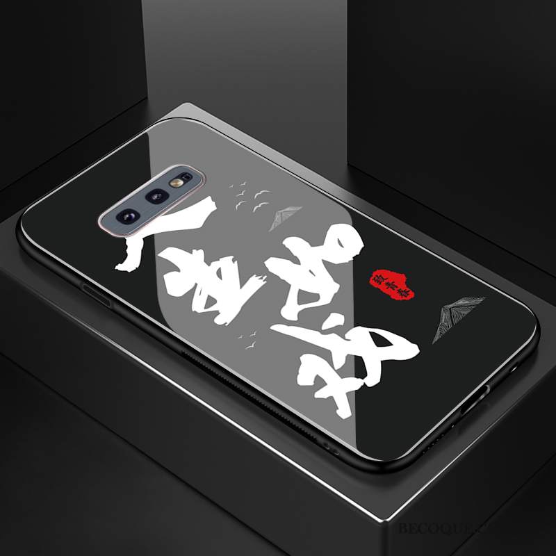 Futerał Samsung Galaxy S10e Ochraniacz Szkłona Telefon, Etui Samsung Galaxy S10e Kreatywne Czarny Anti-fall