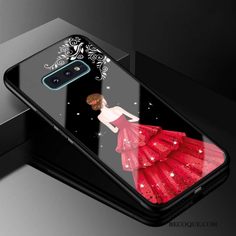 Futerał Samsung Galaxy S10e Silikonowe Szkło Gazy, Etui Samsung Galaxy S10e Ochraniacz Trudno Czerwony