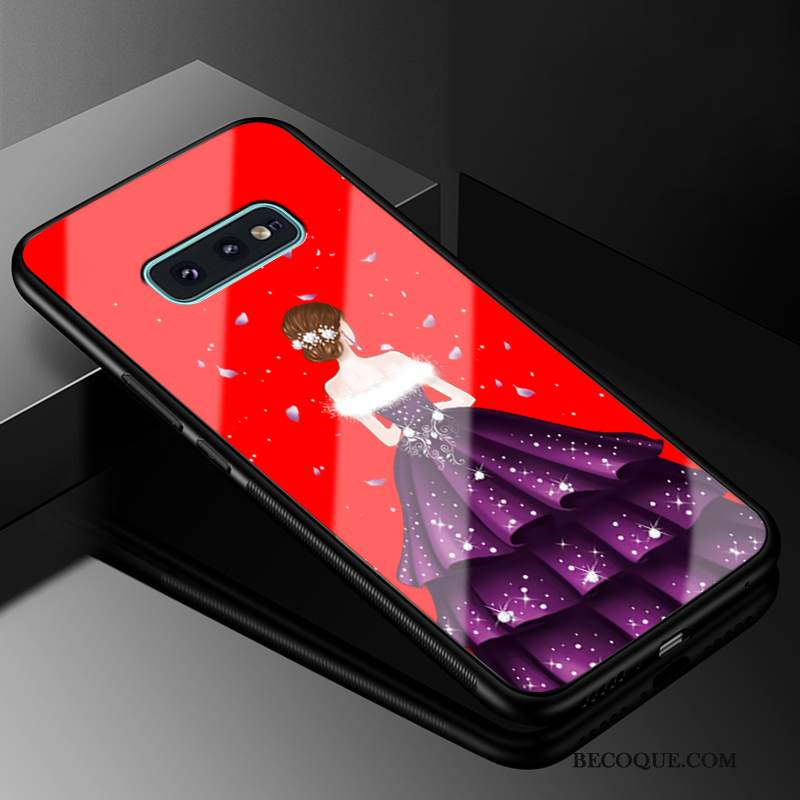 Futerał Samsung Galaxy S10e Silikonowe Szkło Gazy, Etui Samsung Galaxy S10e Ochraniacz Trudno Czerwony