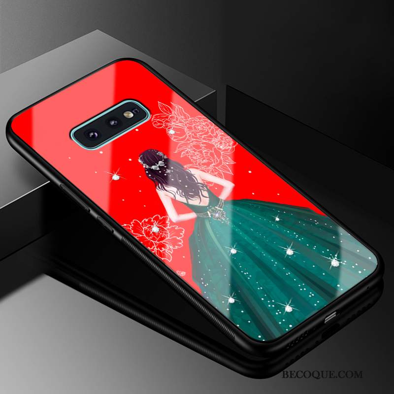 Futerał Samsung Galaxy S10e Silikonowe Szkło Gazy, Etui Samsung Galaxy S10e Ochraniacz Trudno Czerwony