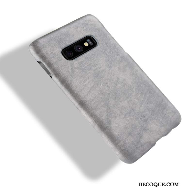 Futerał Samsung Galaxy S10e Torby Brązowy Litchi, Etui Samsung Galaxy S10e Ochraniacz Wzór Nubuku