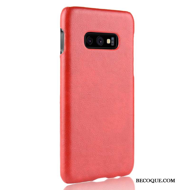 Futerał Samsung Galaxy S10e Torby Brązowy Litchi, Etui Samsung Galaxy S10e Ochraniacz Wzór Nubuku