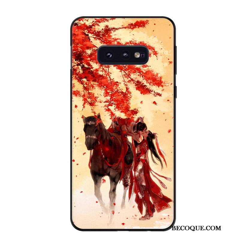 Futerał Samsung Galaxy S10e Vintage Na Telefon Czerwony, Etui Samsung Galaxy S10e Ochraniacz Osobowość Tendencja